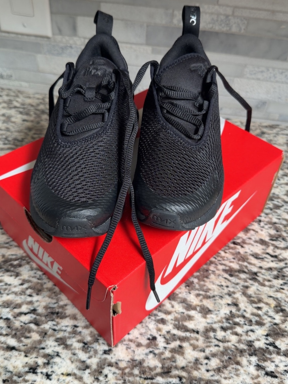 Nike Black Mesh Air Max 270 (Kids)